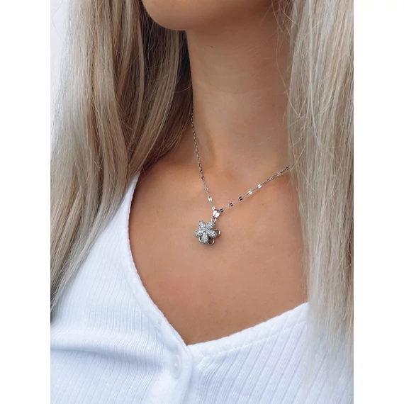 LÉLEKSZIROM stresszoldó nyaklánc - ezüst szín